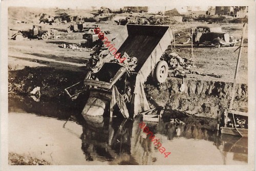 Foto ww2 russ lkw zerstört - russ.,