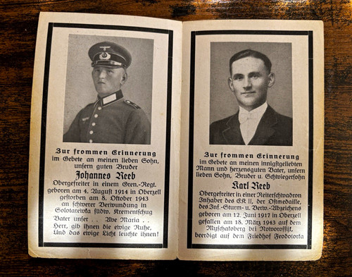 Sterbebild weltkrieg - sterbebild,