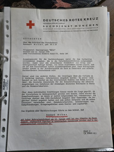 Nachlass feldpost vermisst - nachlass,